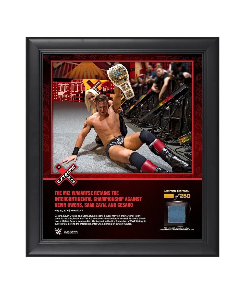 The Miz Framed 15" x 17" 2016 Extreme Rules Collage with a Piece of Match-Used Canvas - Limited Edition of 250 $22.40 Home & ...