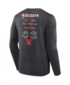 Men's Fanatics Branded Heather Charcoal Yokozuna 30 Years Long Sleeve T-Shirt $13.16 T-Shirts