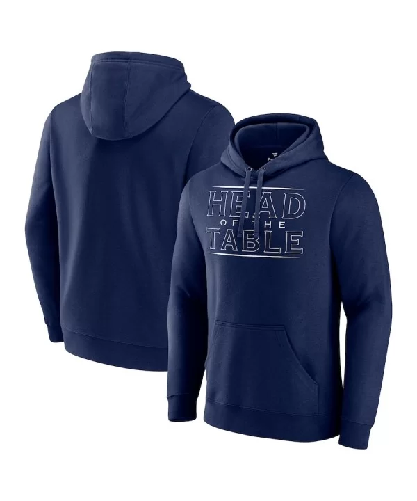 Men's Fanatics Branded Navy Roman Reigns Head Of The Table Pullover Hoodie $17.20 Apparel