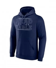 Men's Fanatics Branded Navy Roman Reigns Head Of The Table Pullover Hoodie $17.20 Apparel