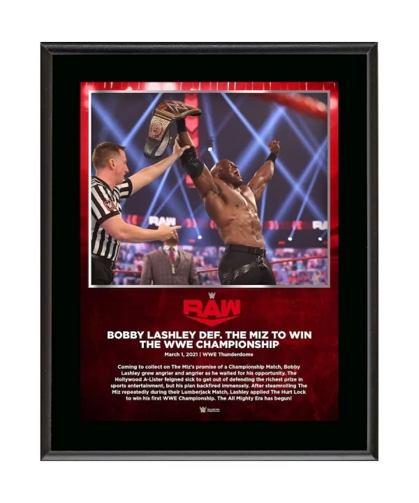 Bobby Lashley Framed 10.5" x 13" March 1 2021 Monday Night RAW Sublimated Plaque $10.56 Home & Office