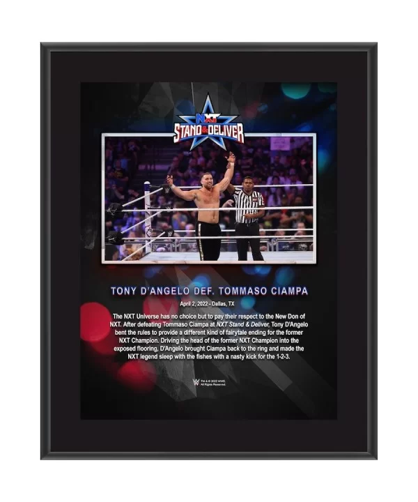 Tony D'Angelo 10.5" x 13" 2022 Stand & Deliver Sublimated Plaque $8.16 Home & Office