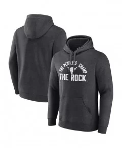 Men's Fanatics Branded Charcoal The Rock The People's Champ Pullover Hoodie $12.00 Apparel