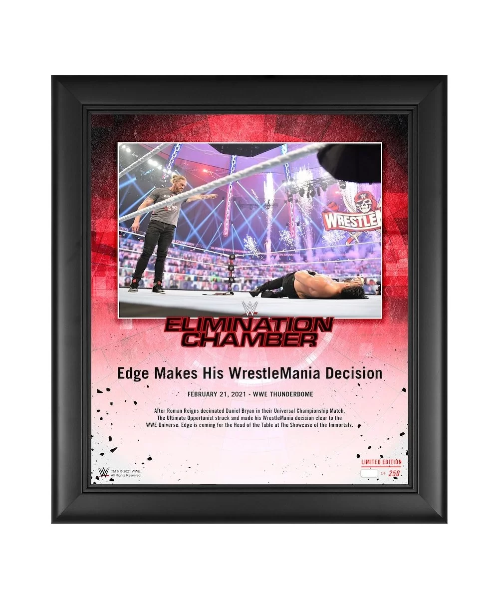 Edge Framed 15" x 17" 2021 Elimination Chamber Collage - Limited Edition of 250 $18.48 Collectibles