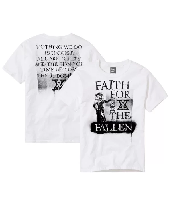 Youth White Karrion Kross & Scarlett Faith For The Fallen T-Shirt $4.62 T-Shirts