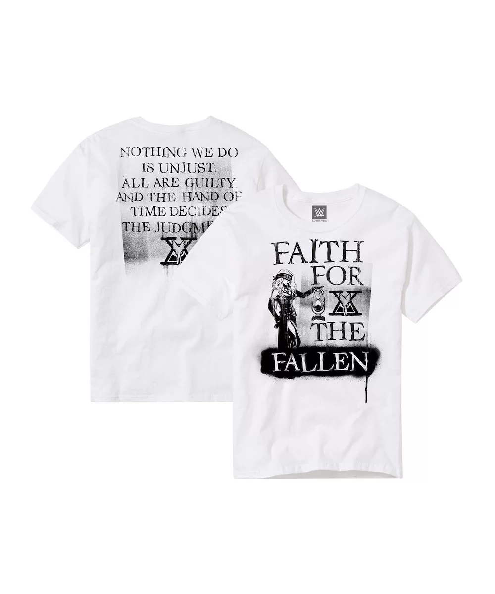 Youth White Karrion Kross & Scarlett Faith For The Fallen T-Shirt $4.62 T-Shirts