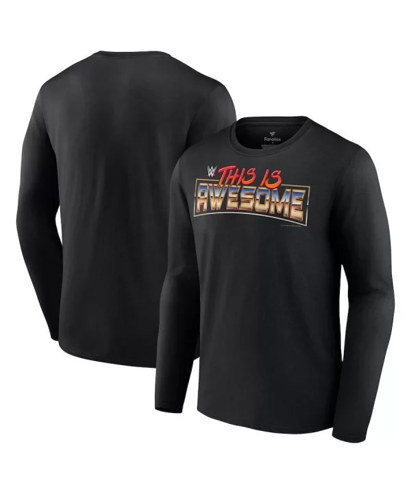 Men's Fanatics Branded Black This Is Awesome Long Sleeve T-Shirt $14.00 T-Shirts