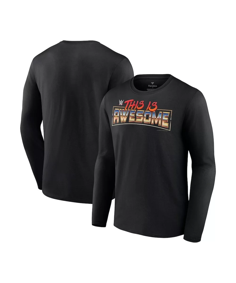 Men's Fanatics Branded Black This Is Awesome Long Sleeve T-Shirt $14.00 T-Shirts