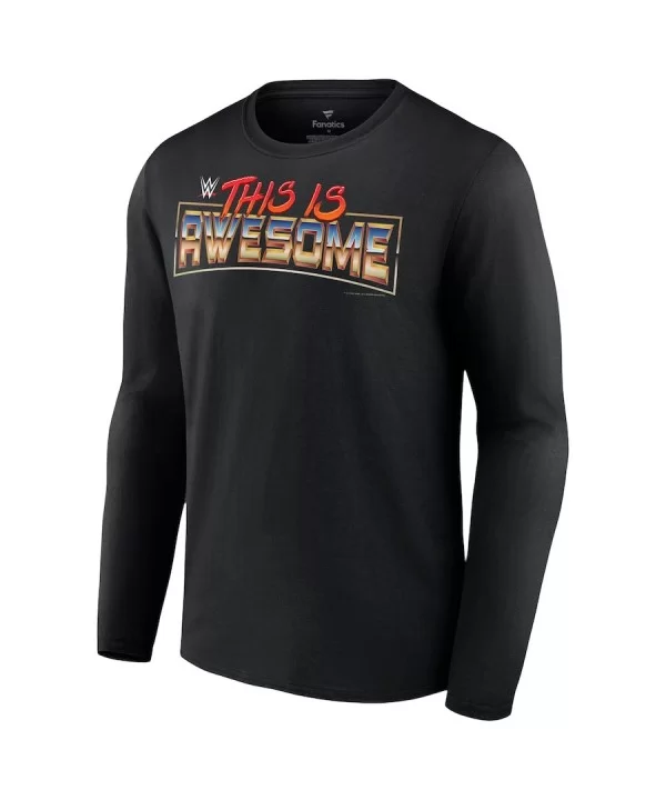 Men's Fanatics Branded Black This Is Awesome Long Sleeve T-Shirt $14.00 T-Shirts