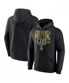 Men's Fanatics Branded Black Baron Corbin Modern Day Wrestling God Pullover Hoodie $20.00 Apparel