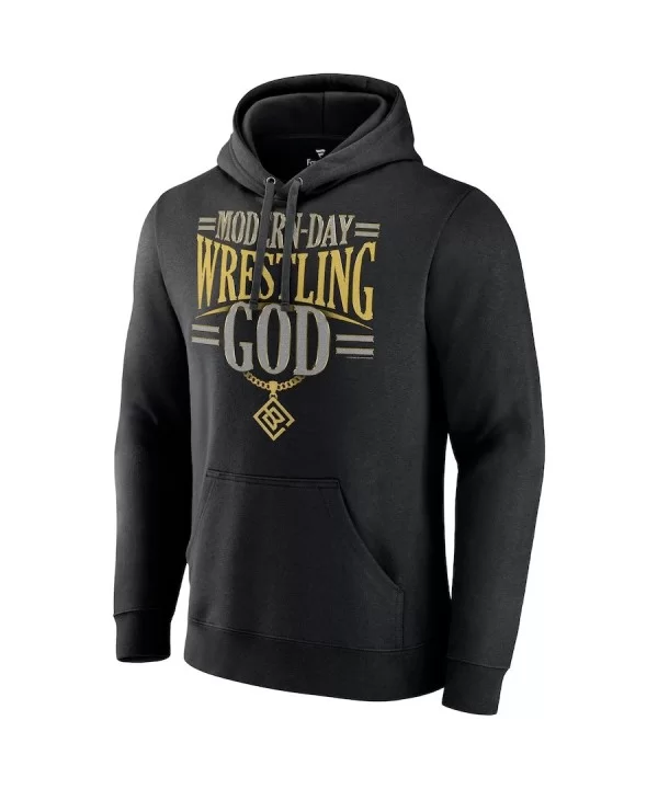 Men's Fanatics Branded Black Baron Corbin Modern Day Wrestling God Pullover Hoodie $20.00 Apparel