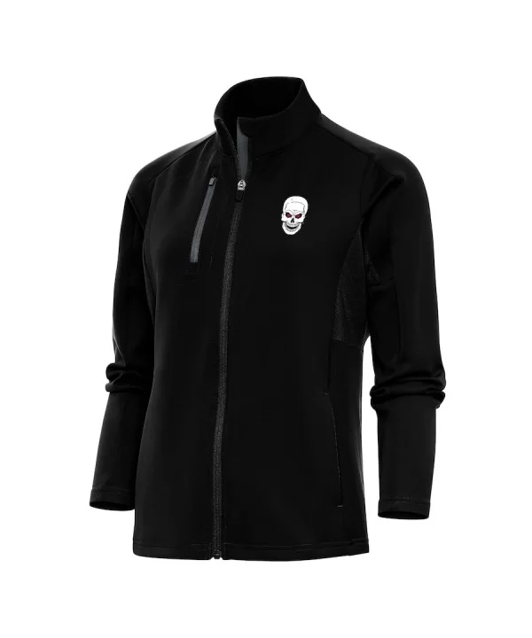 Women's Antigua Black/Charcoal "Stone Cold" Steve Austin Generation Full-Zip Jacket $22.50 Apparel