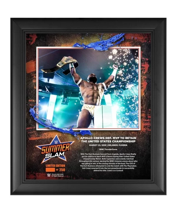 Apollo Crews Framed 15" x 17" 2020 SummerSlam Collage - Limited Edition of 250 $20.16 Collectibles