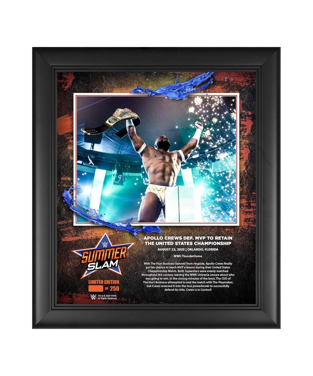 Apollo Crews Framed 15" x 17" 2020 SummerSlam Collage - Limited Edition of 250 $20.16 Collectibles