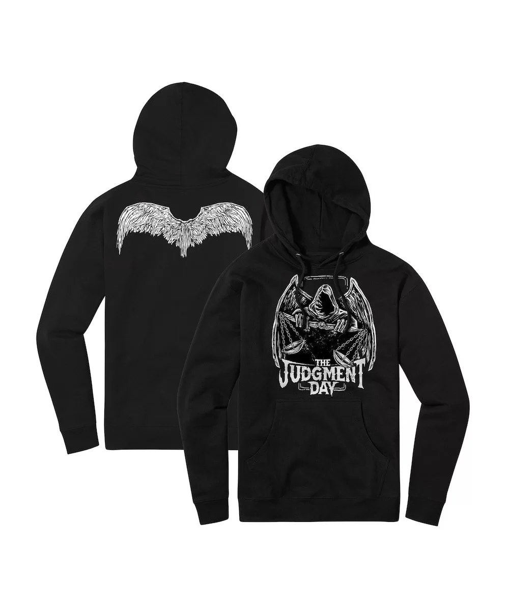 Men's Black Judgment Day Wings Pullover Hoodie $9.30 Apparel