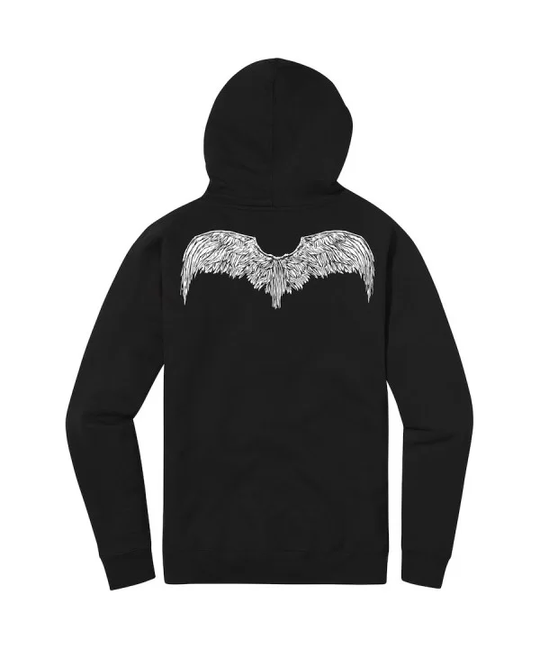 Men's Black Judgment Day Wings Pullover Hoodie $9.30 Apparel