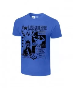 Men's Blue Lex Luger Fanzine T-Shirt $6.76 T-Shirts