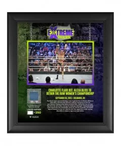 Charlotte Flair Framed 15" x 17" 2021 Extreme Rules Collage with a Piece of Match-Used Canvas - Limited Edition of 250 $24.08...