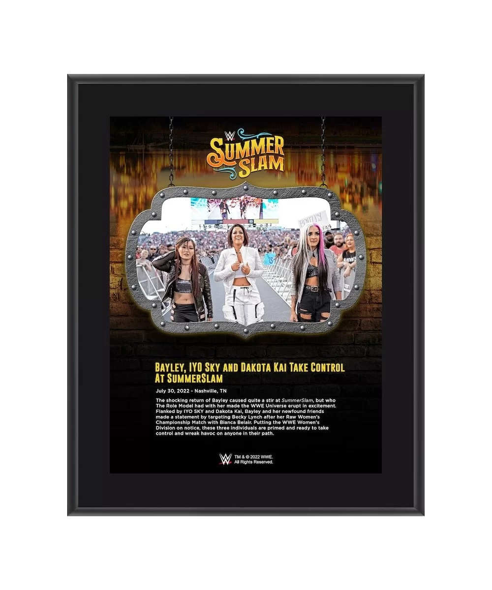 Bayley Iyo Sky & Dakota Kai 10.5" x 13" 2022 SummerSlam Sublimated Plaque $10.80 Home & Office