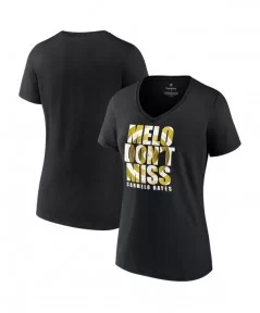 Women's Fanatics Branded Black Carmelo Hayes Melo Don't Miss V-Neck T-Shirt $8.88 T-Shirts