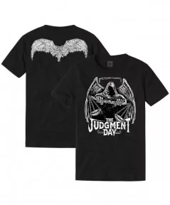 Men's Black Judgment Day Wings T-Shirt $11.28 T-Shirts