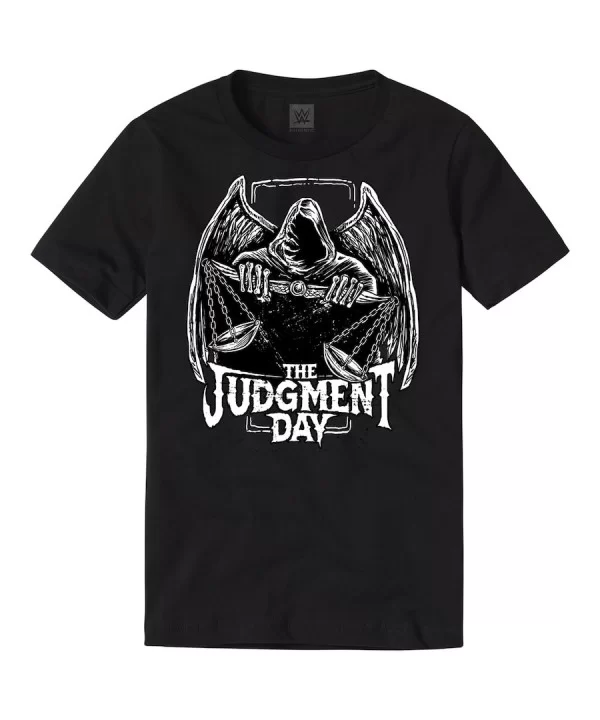 Men's Black Judgment Day Wings T-Shirt $11.28 T-Shirts