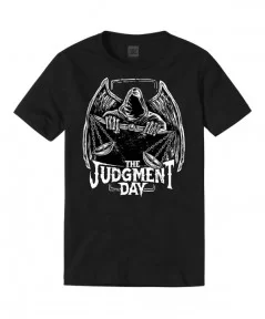 Men's Black Judgment Day Wings T-Shirt $11.28 T-Shirts