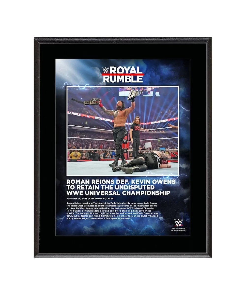 Roman Reigns WWE 10.5" x 13" 2023 Royal Rumble Sublimated Plaque $10.80 Collectibles