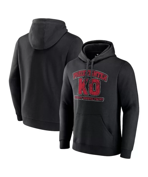 Men's Black Kevin Owens Prizefighter Pullover Hoodie $16.00 Apparel