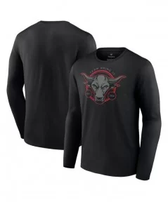 Men's Fanatics Branded Black The Rock Team Bring It Bull Long Sleeve T-Shirt $10.64 T-Shirts