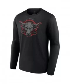 Men's Fanatics Branded Black The Rock Team Bring It Bull Long Sleeve T-Shirt $10.64 T-Shirts