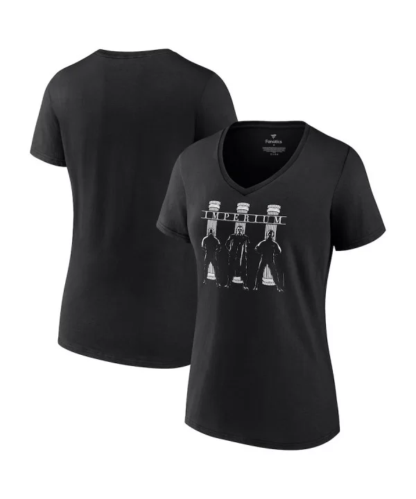 Women's Fanatics Branded Black Imperium Pose V-Neck T-Shirt $9.36 T-Shirts