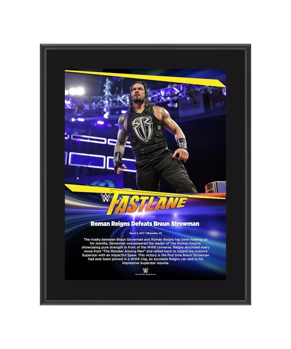 Roman Reigns 10.5" x 13" 2017 Fastlane Sublimated Plaque $8.16 Collectibles