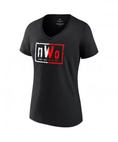 Women's Fanatics Branded Black nWo Split Logo V-Neck T-Shirt $10.80 T-Shirts