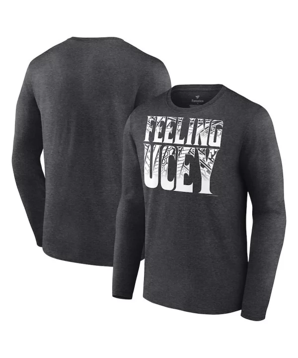 Men's Fanatics Branded Charcoal The Bloodline Feeling Ucey Long Sleeve T-Shirt $13.72 T-Shirts