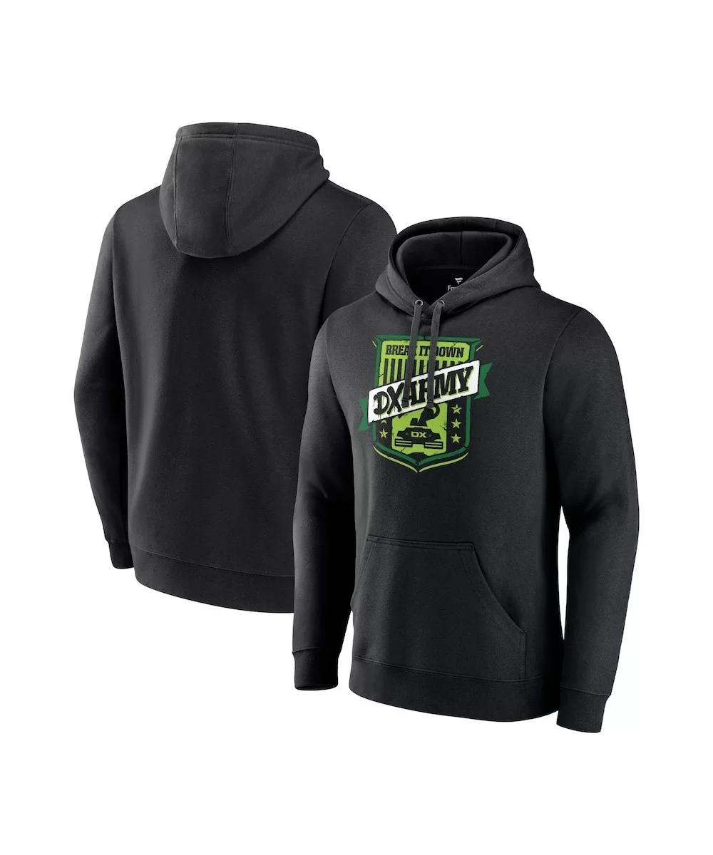 Men's Fanatics Branded Black D-Generation X Break It Down DX Army Pullover Hoodie $18.80 Apparel