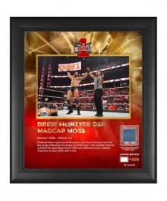 Drew McIntyre Framed 15" x 17" 2022 Day 1 Collage with a Piece of Match-Used Canvas - Limited Edition of 250 $24.64 Collectibles