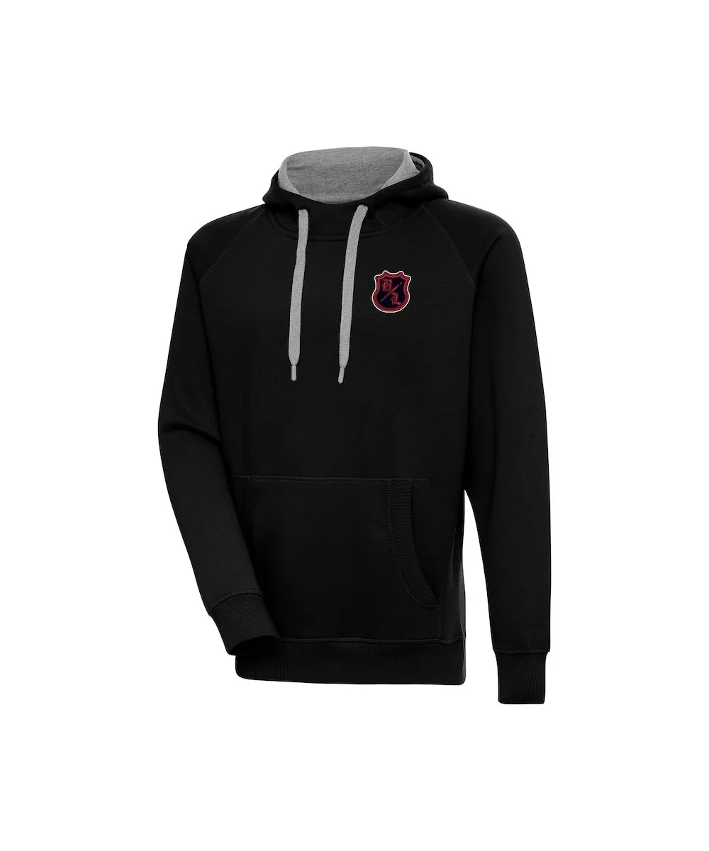 Men's Antigua Black The Bloodline Victory Pullover Hoodie $16.20 Apparel