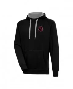 Men's Antigua Black The Bloodline Victory Pullover Hoodie $16.20 Apparel