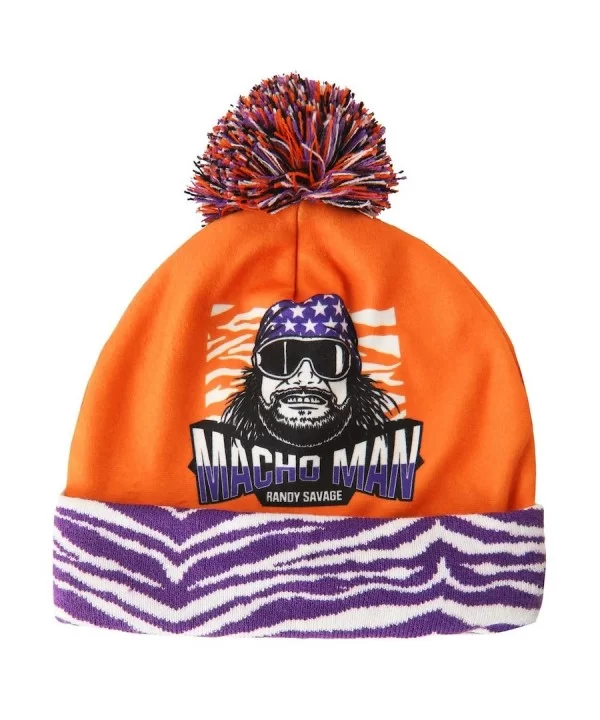 Purple/Orange "Macho Man" Randy Savage Knit Hat $4.20 Apparel