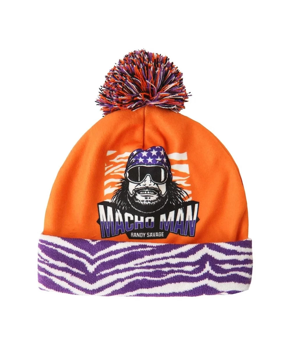 Purple/Orange "Macho Man" Randy Savage Knit Hat $4.20 Apparel