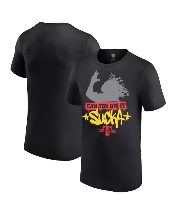 Men's Black Booker T Can You Dig It Sucka T-Shirt $11.76 T-Shirts