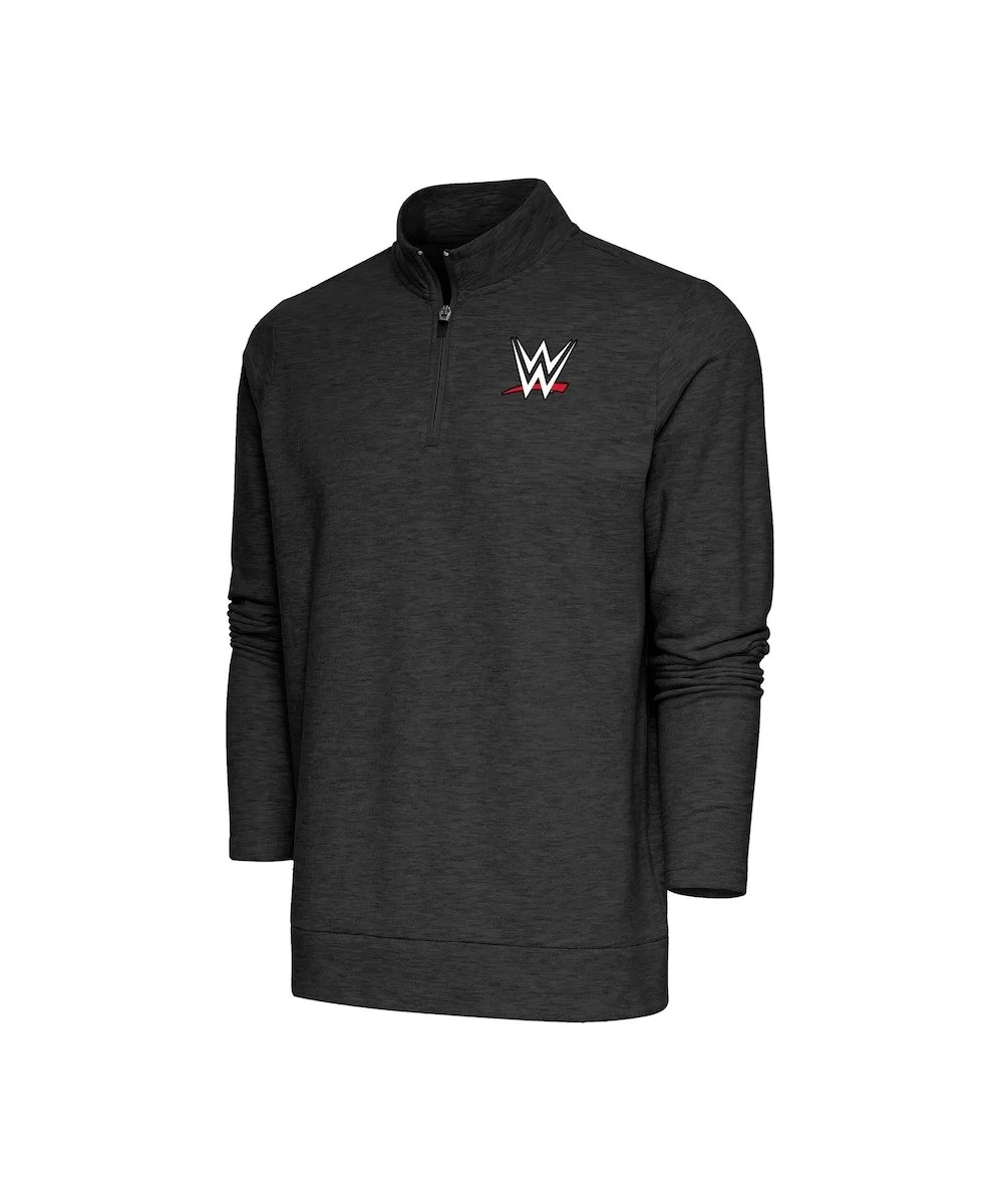 Men's Antigua Black WWE Gambit Quarter-Zip Pullover Top $18.06 Apparel