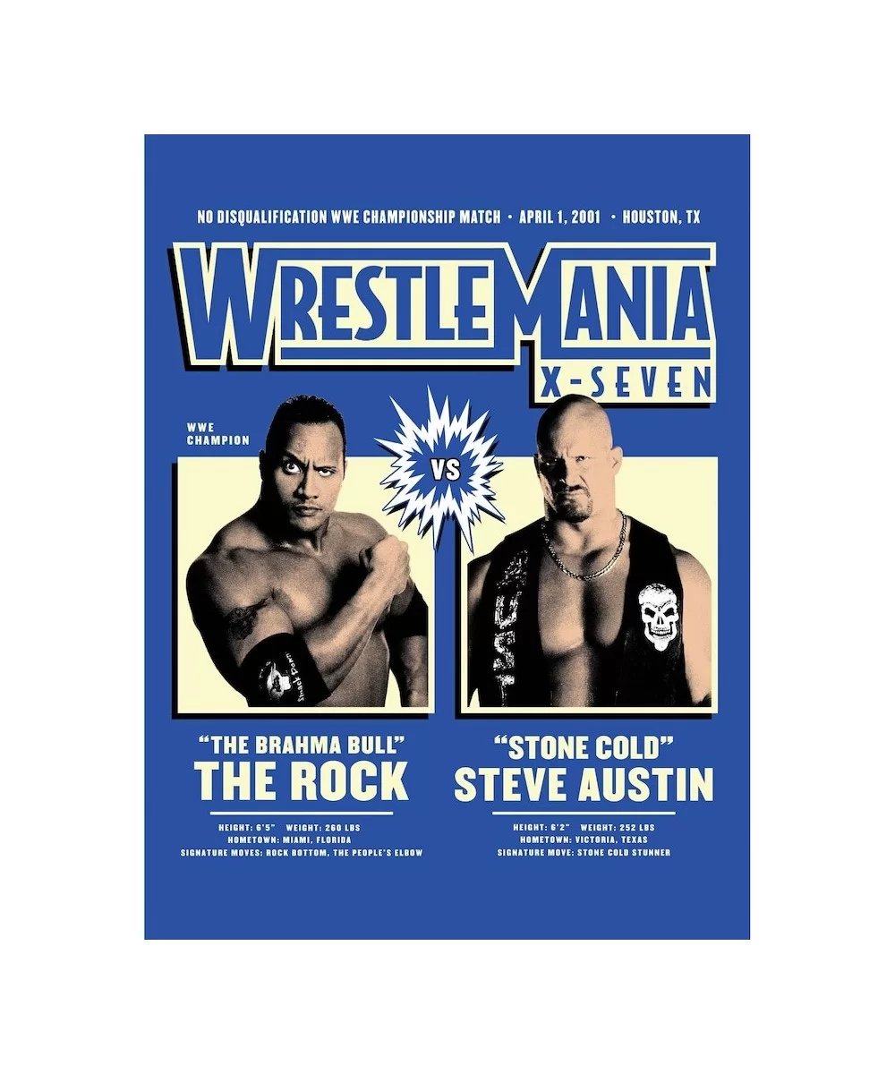 Fathead "Stone Cold" Steve Austin vs. The Rock WrestleMania X-Seven Removable Poster Decal $22.08 Home & Office