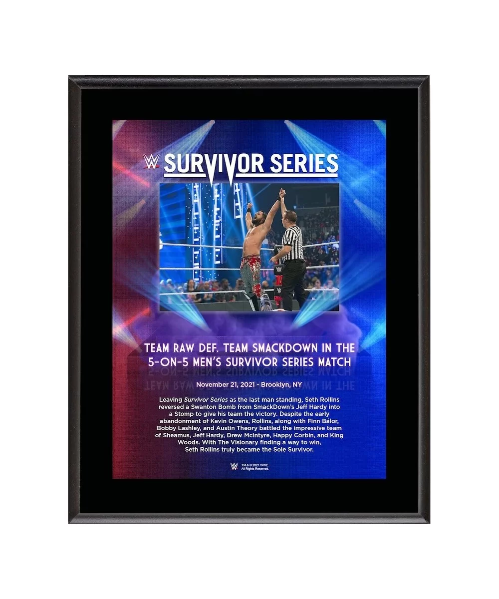 Seth "Freakin" Rollins 10.5" x 13" 2021 Survivor Series Sublimated Plaque $9.36 Collectibles