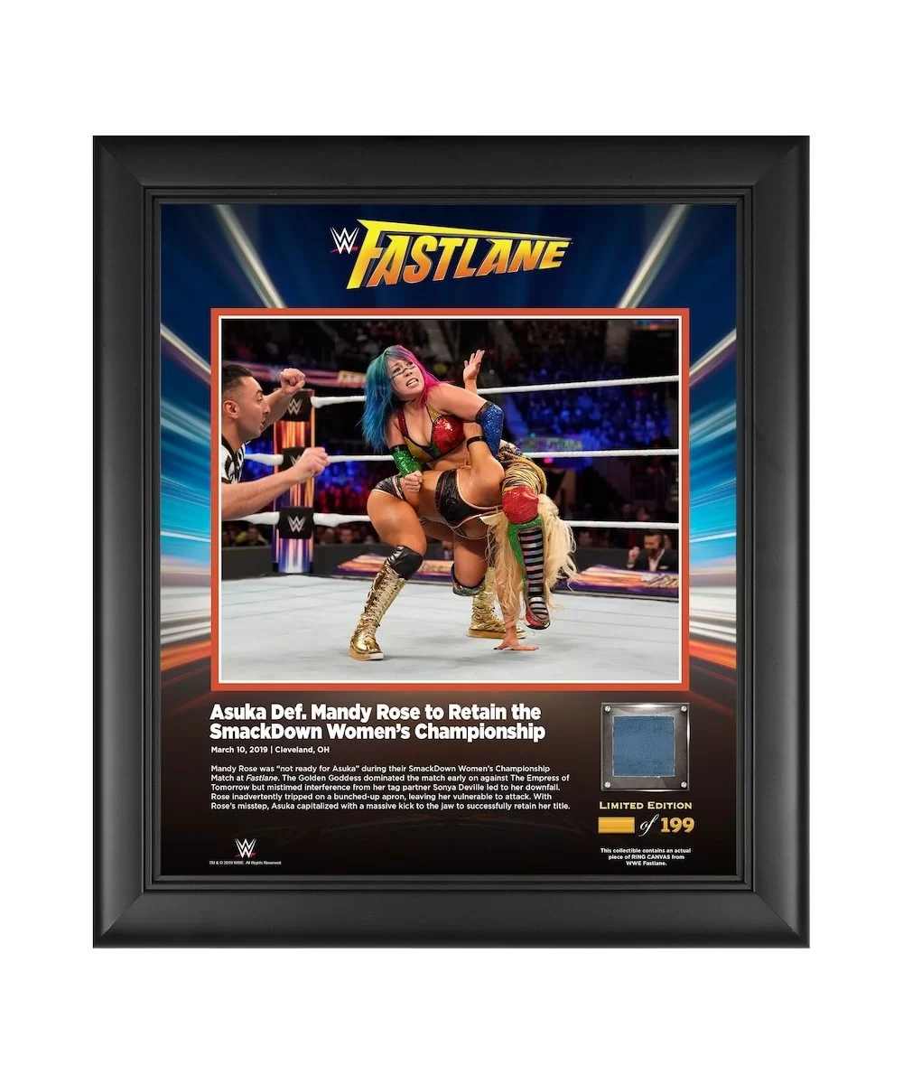 Asuka Framed 15" x 17" 2019 Fastlane Collage with a Piece of Match-Used Canvas - Limited Edition of 199 $25.76 Collectibles