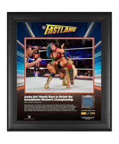 Asuka Framed 15" x 17" 2019 Fastlane Collage with a Piece of Match-Used Canvas - Limited Edition of 199 $25.76 Collectibles