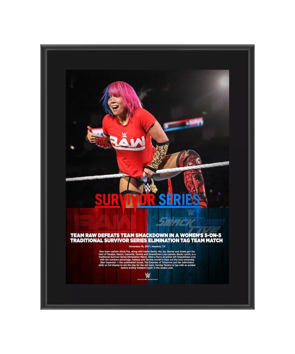 Asuka 10.5" x 13" 2017 Survivor Series Sublimated Plaque $8.88 Collectibles