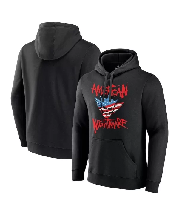 Men's Black Cody Rhodes American Nightmare Logo Pullover Hoodie $14.40 Apparel