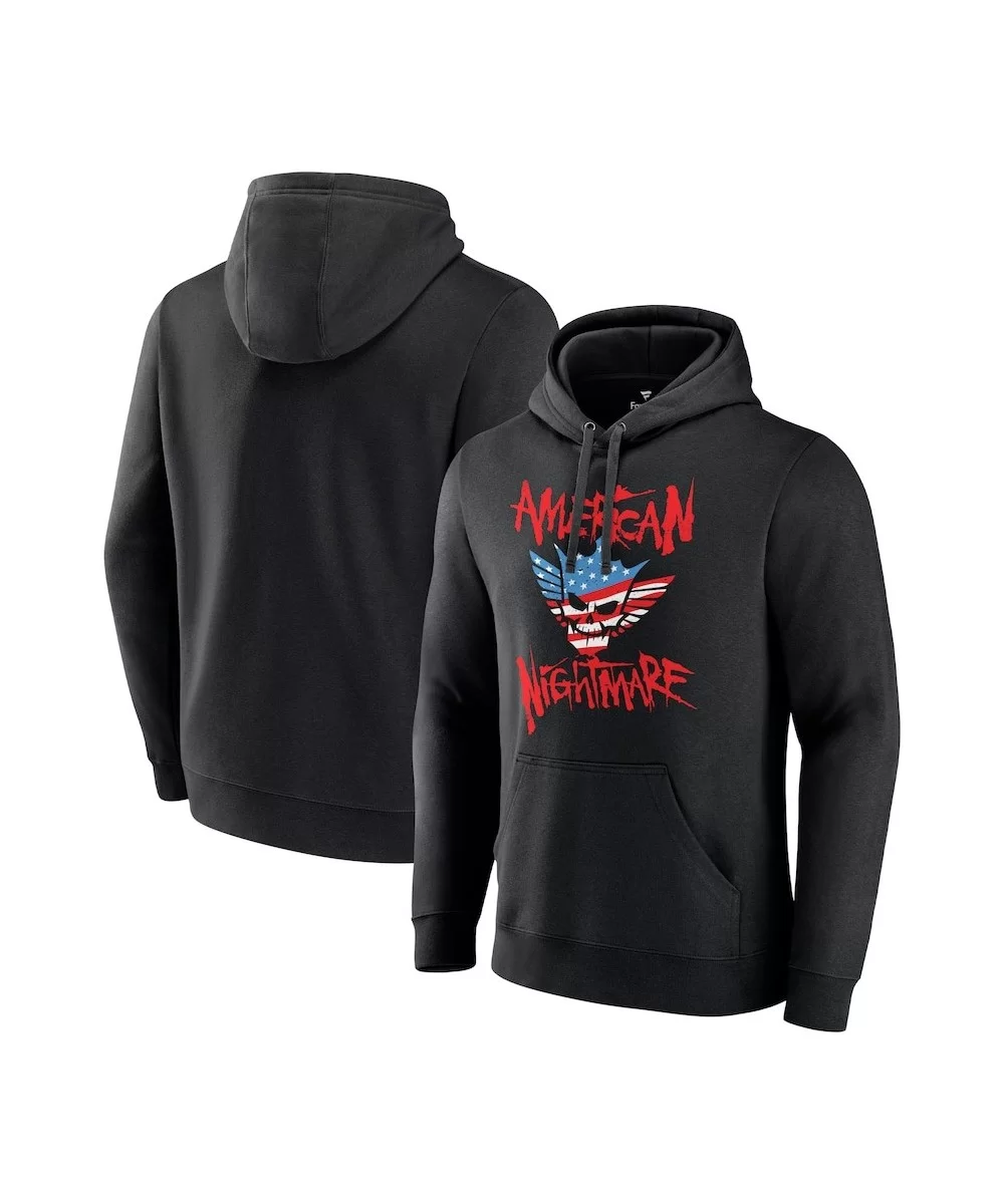 Men's Black Cody Rhodes American Nightmare Logo Pullover Hoodie $14.40 Apparel